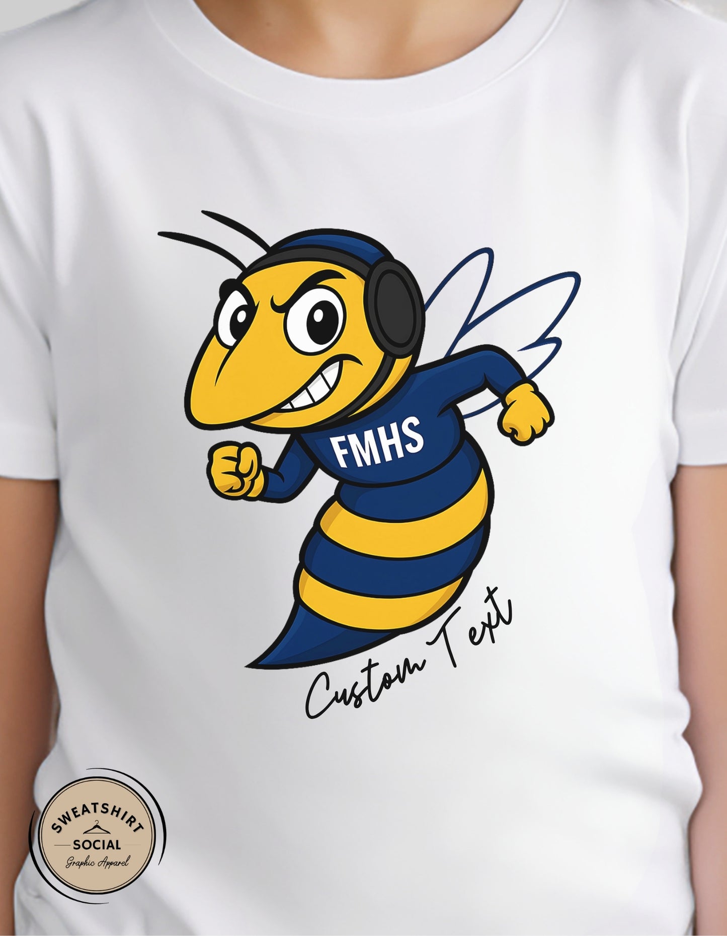 Custom Kids Fort Mill Wrestling Shirt – Yellow Jackets Spirit Tee or Sweatshirt (Infant, Toddler & Youth)