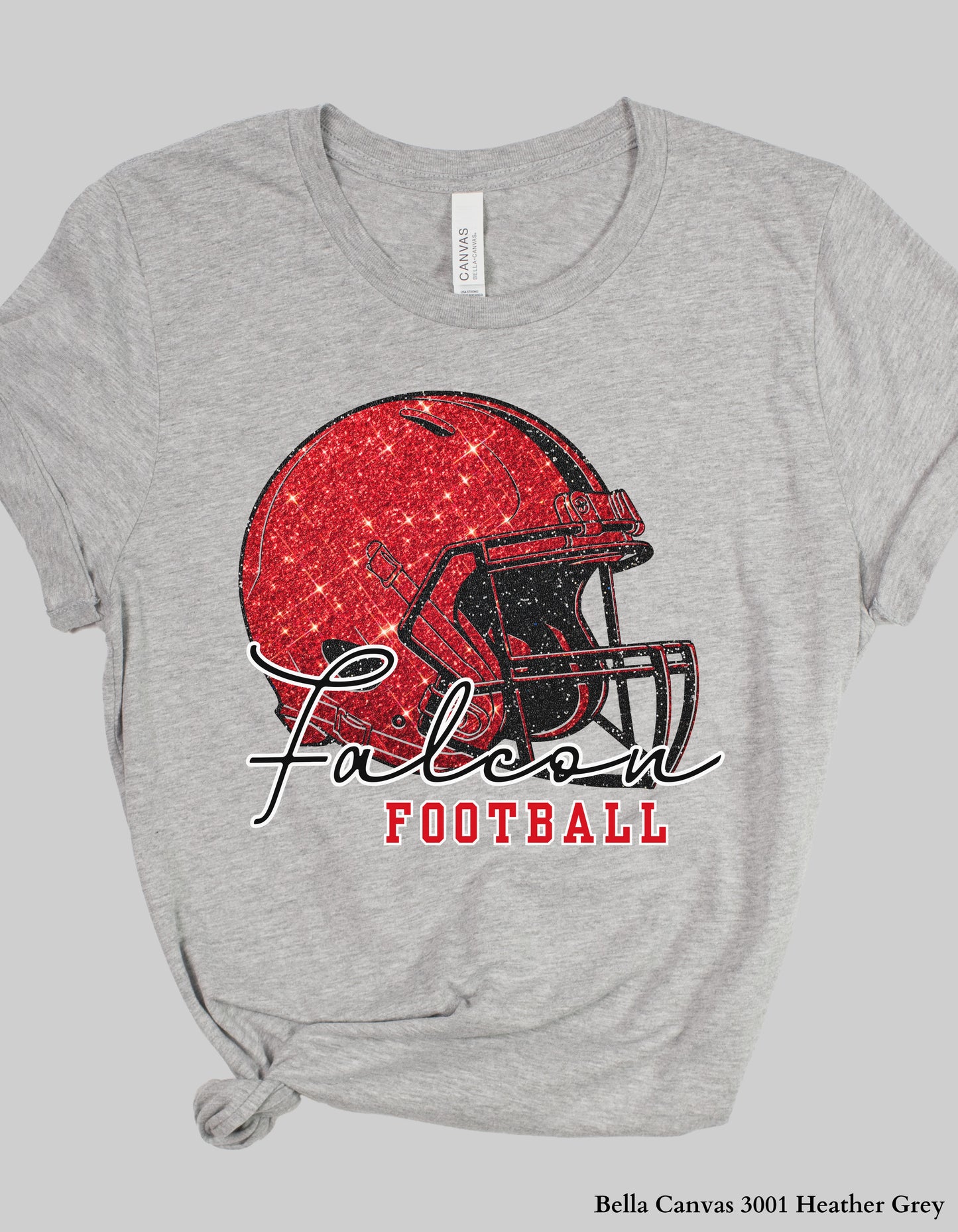 Nation Ford Falcons Football Shirt – Faux Glitter Helmet Design (Game Day Spirit Tee or Sweatshirt)