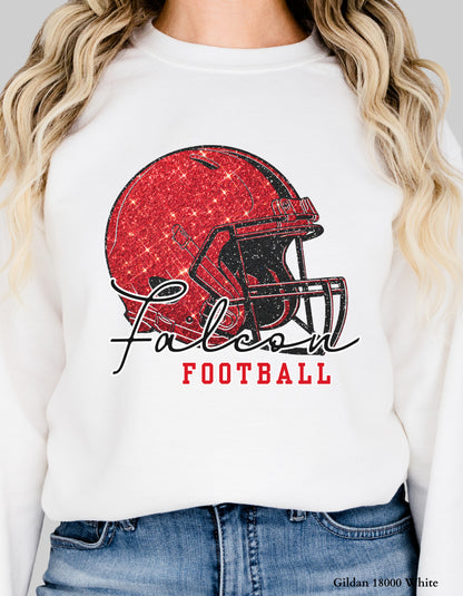 Nation Ford Falcons Football Shirt – Faux Glitter Helmet Design (Game Day Spirit Tee or Sweatshirt)