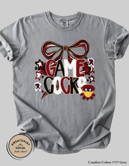 South Carolina Gamecocks Bow Shirt – Vintage Game Day Tee (Adult Unisex Sizes)