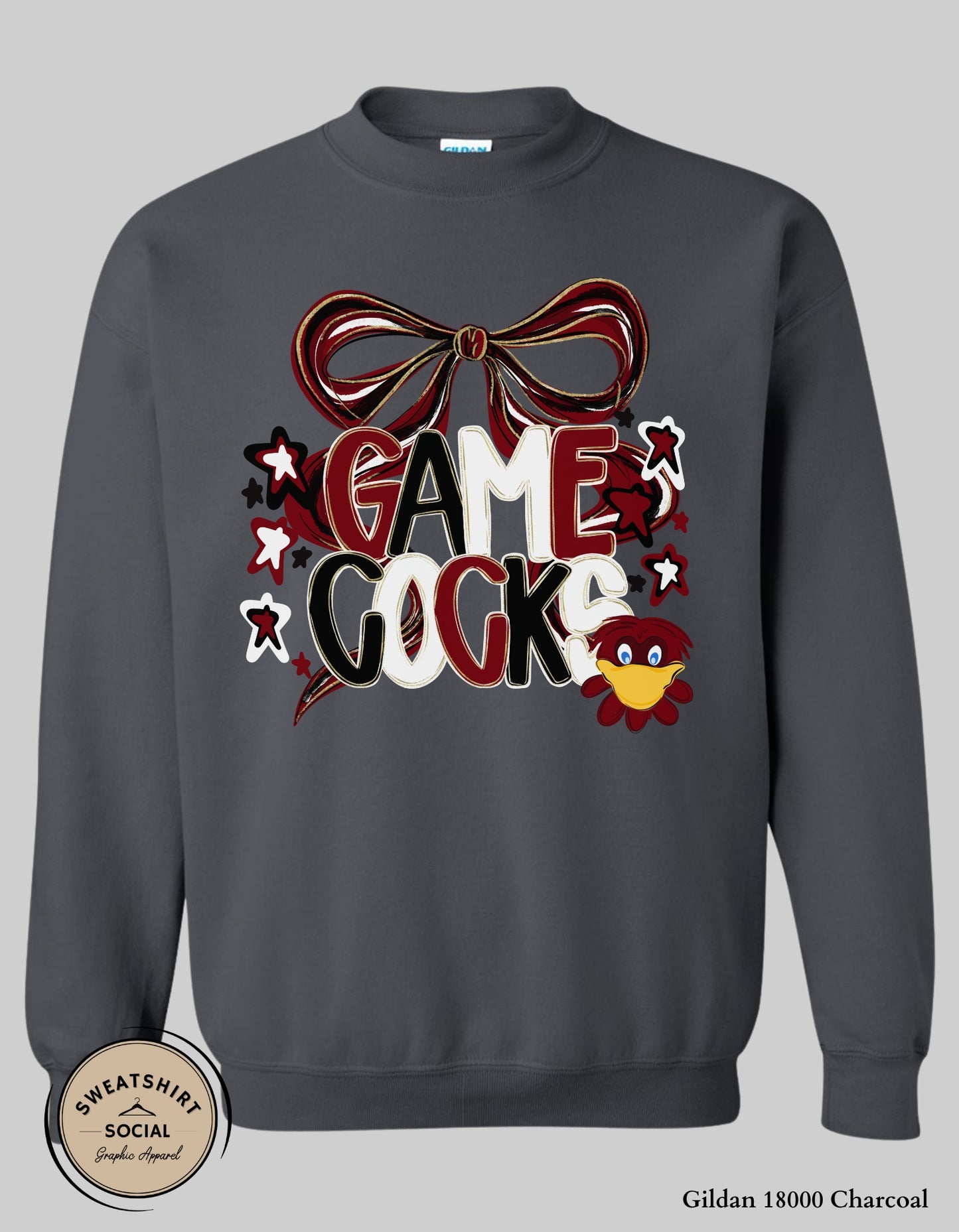 South Carolina Gamecocks Bow Shirt – Vintage Game Day Tee (Adult Unisex Sizes)