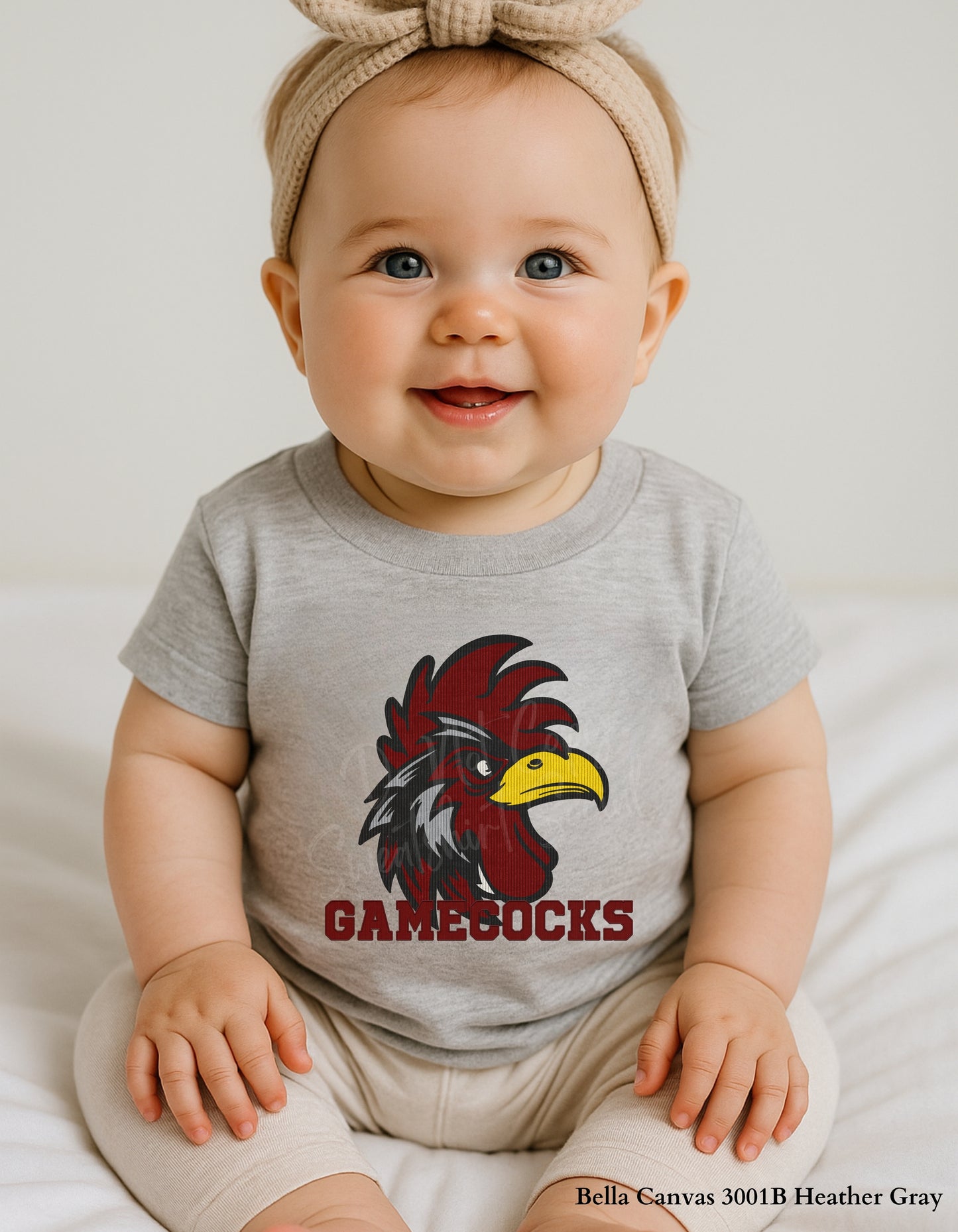 Kids Gamecocks Corduroy Look Shirt – Textured Mascot Design (Infant, Toddler & Youth Game Day Tee)