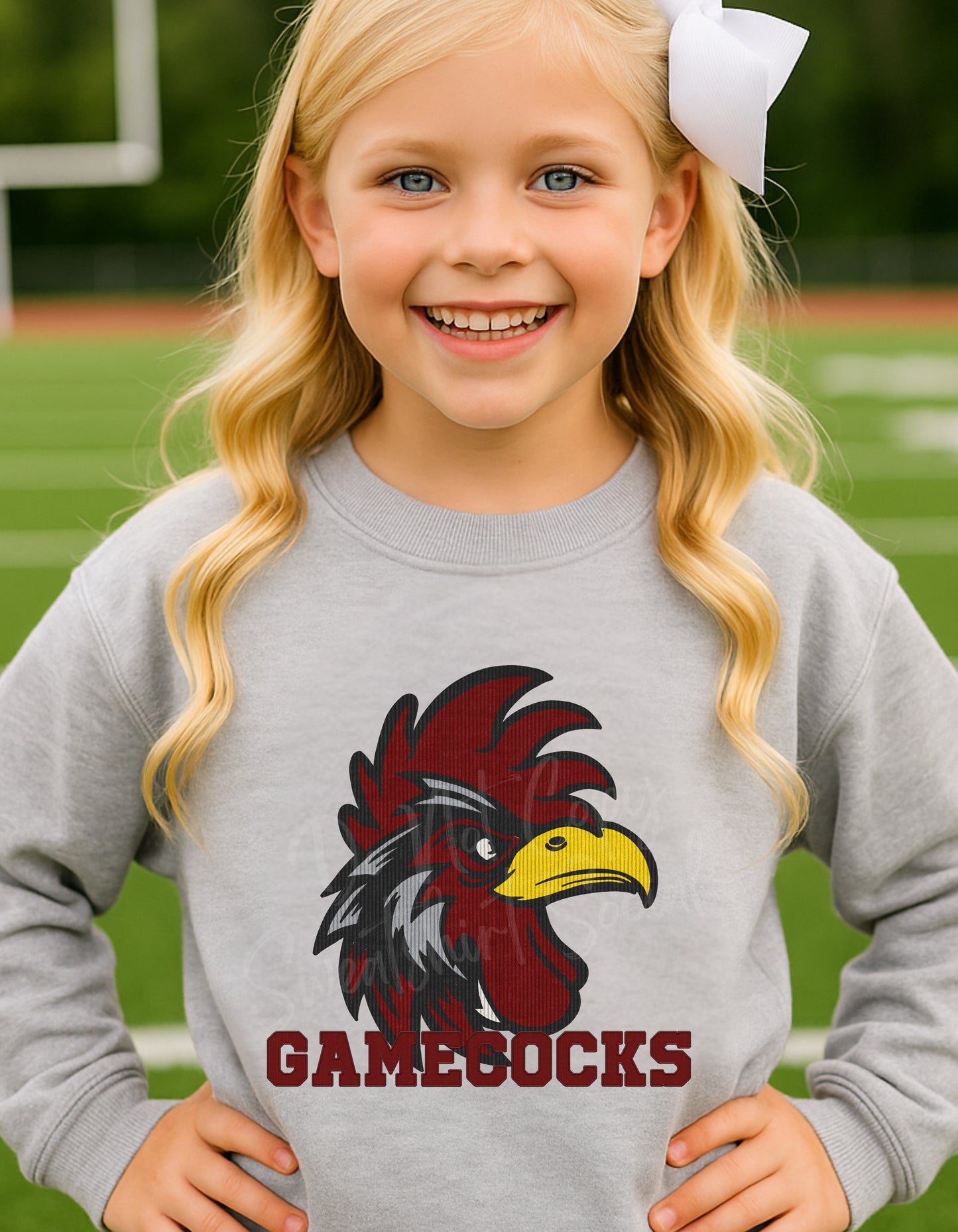 Kids Gamecocks Corduroy Look Shirt – Textured Mascot Design (Infant, Toddler & Youth Game Day Tee)