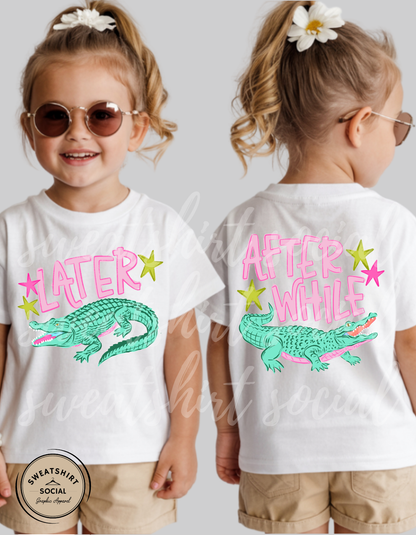 Later Gator After While Kids Shirt – Fun Retro Alligator Tee for Boys & Girls (Infant, Toddler & Youth)