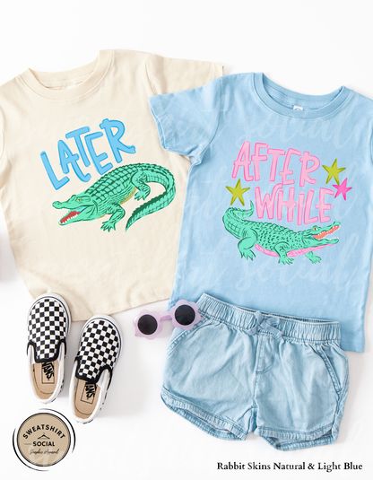 Later Gator After While Kids Shirt – Fun Retro Alligator Tee for Boys & Girls (Infant, Toddler & Youth)