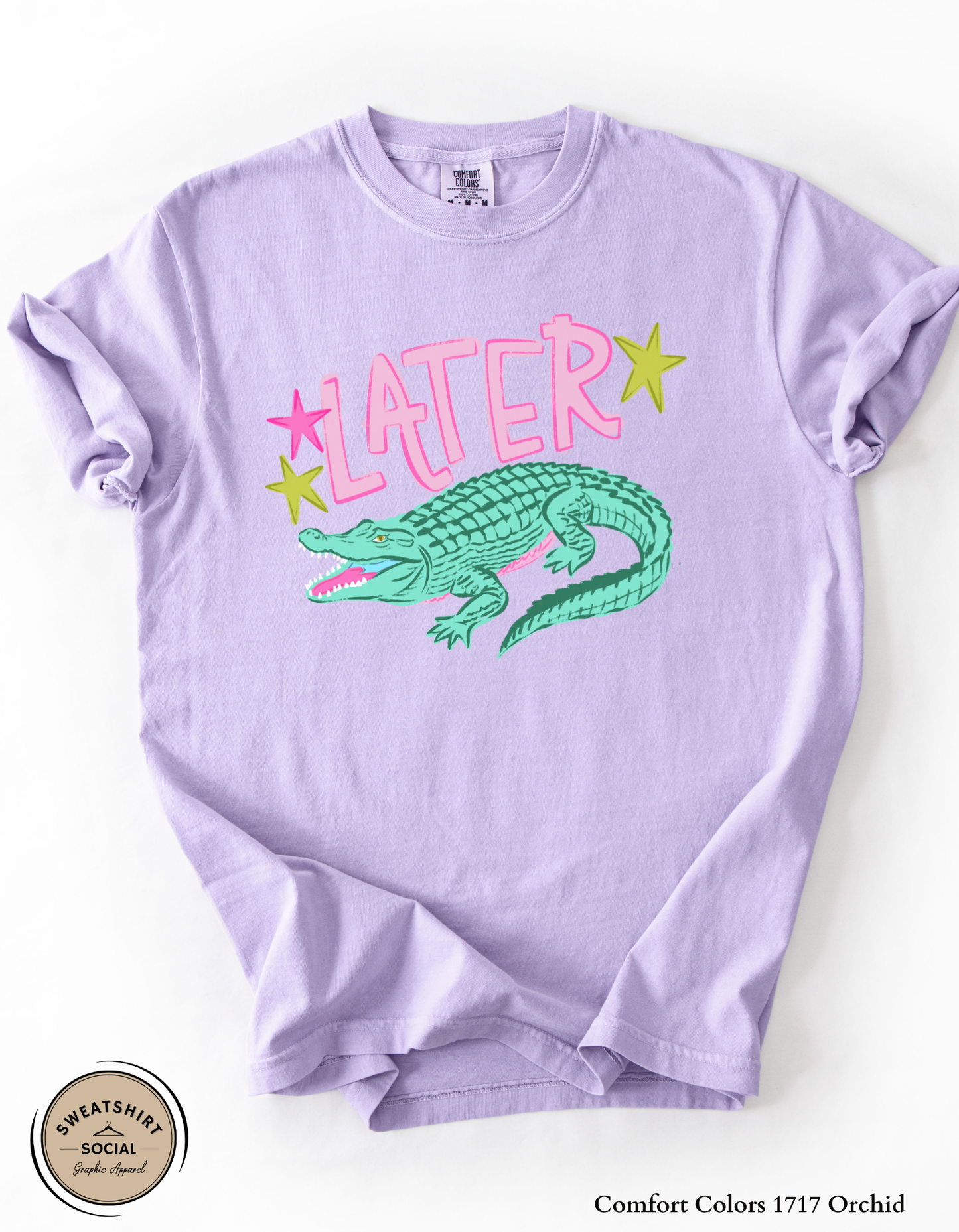 Later Gator After While Graphic Shirt – Funny Retro Alligator Tee or Sweatshirt (Adult Sizes S–3XL)