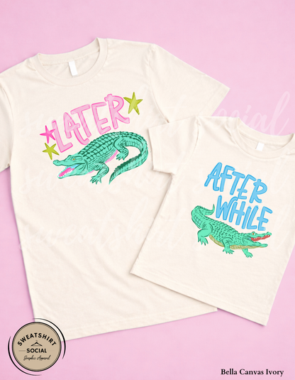 Later Gator After While Kids Shirt – Fun Retro Alligator Tee for Boys & Girls (Infant, Toddler & Youth)