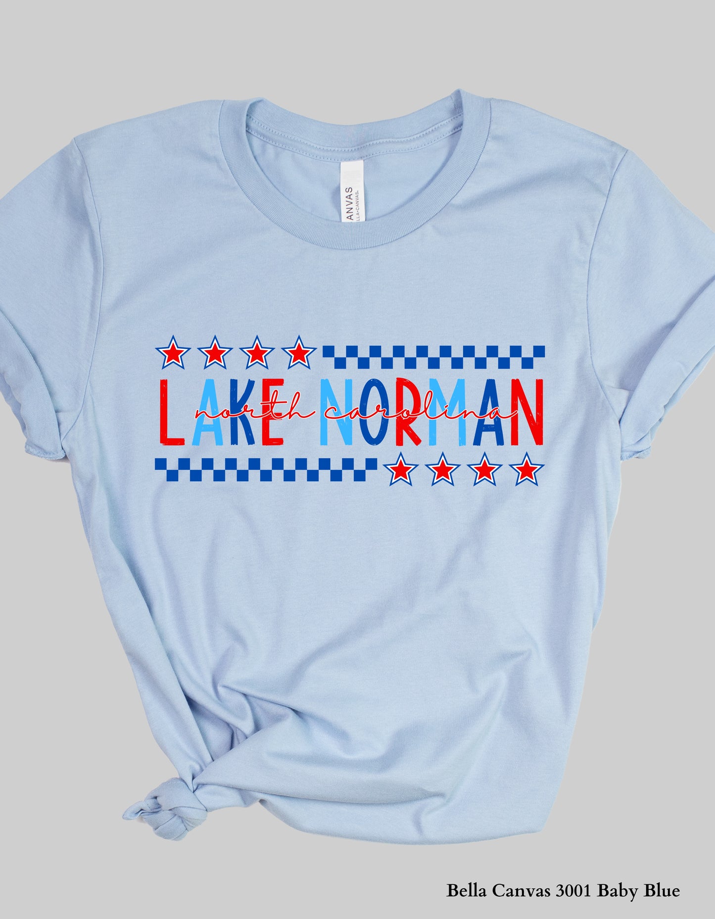 Lake Norman NC Fourth of July Shirt – Patriotic Red, White & Blue Hometown T-Shirt