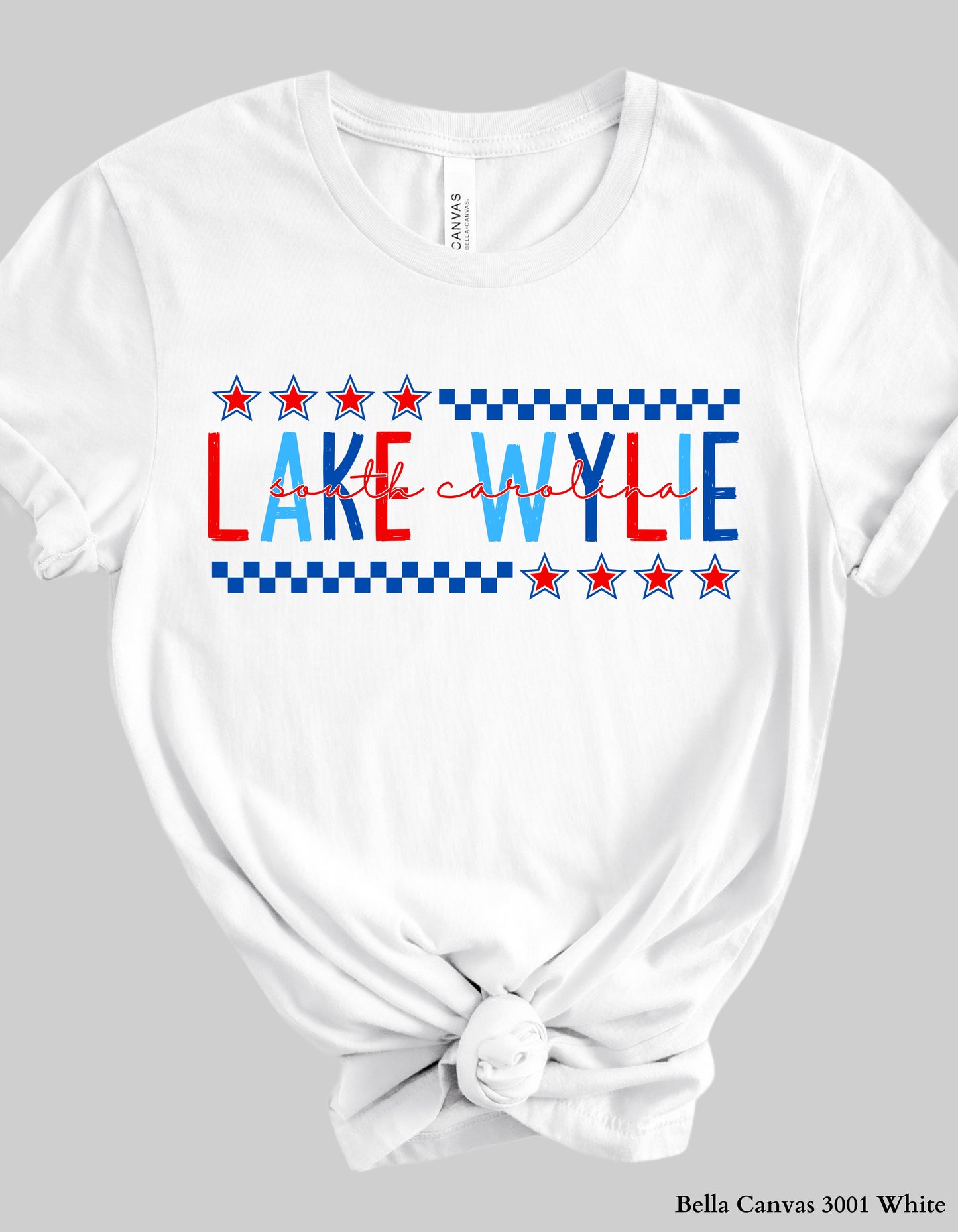 Lake Wylie SC Fourth of July Shirt – Patriotic Red, White & Blue Hometown T-Shirt
