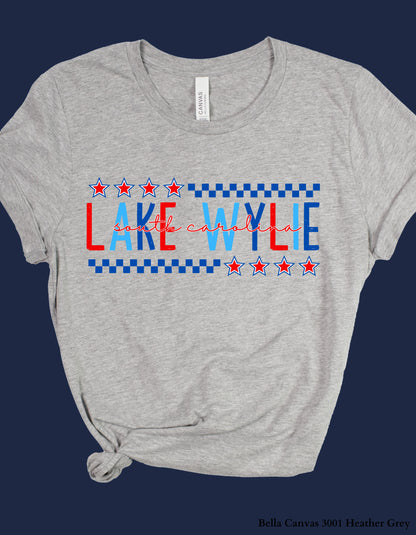 Lake Wylie SC Fourth of July Shirt – Patriotic Red, White & Blue Hometown T-Shirt