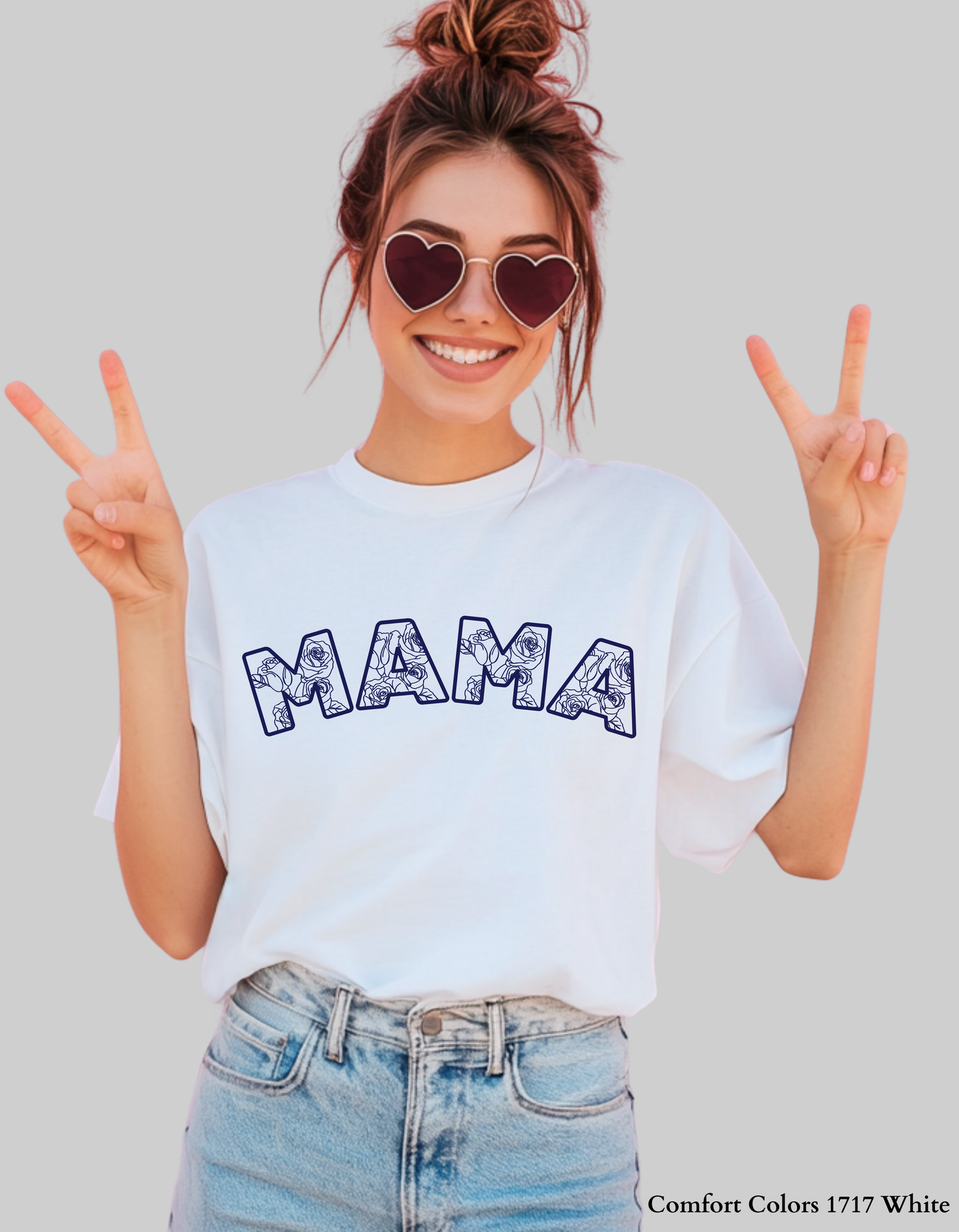 Rosy Mama Vibes – Elegant Lace-Inspired T-Shirt or Sweatshirt