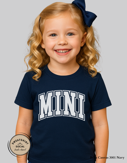 Mama & Mini Matching Shirts or Sweatshirts – Varsity Style Mommy and Me Outfit (Adult + Kids Sizes)