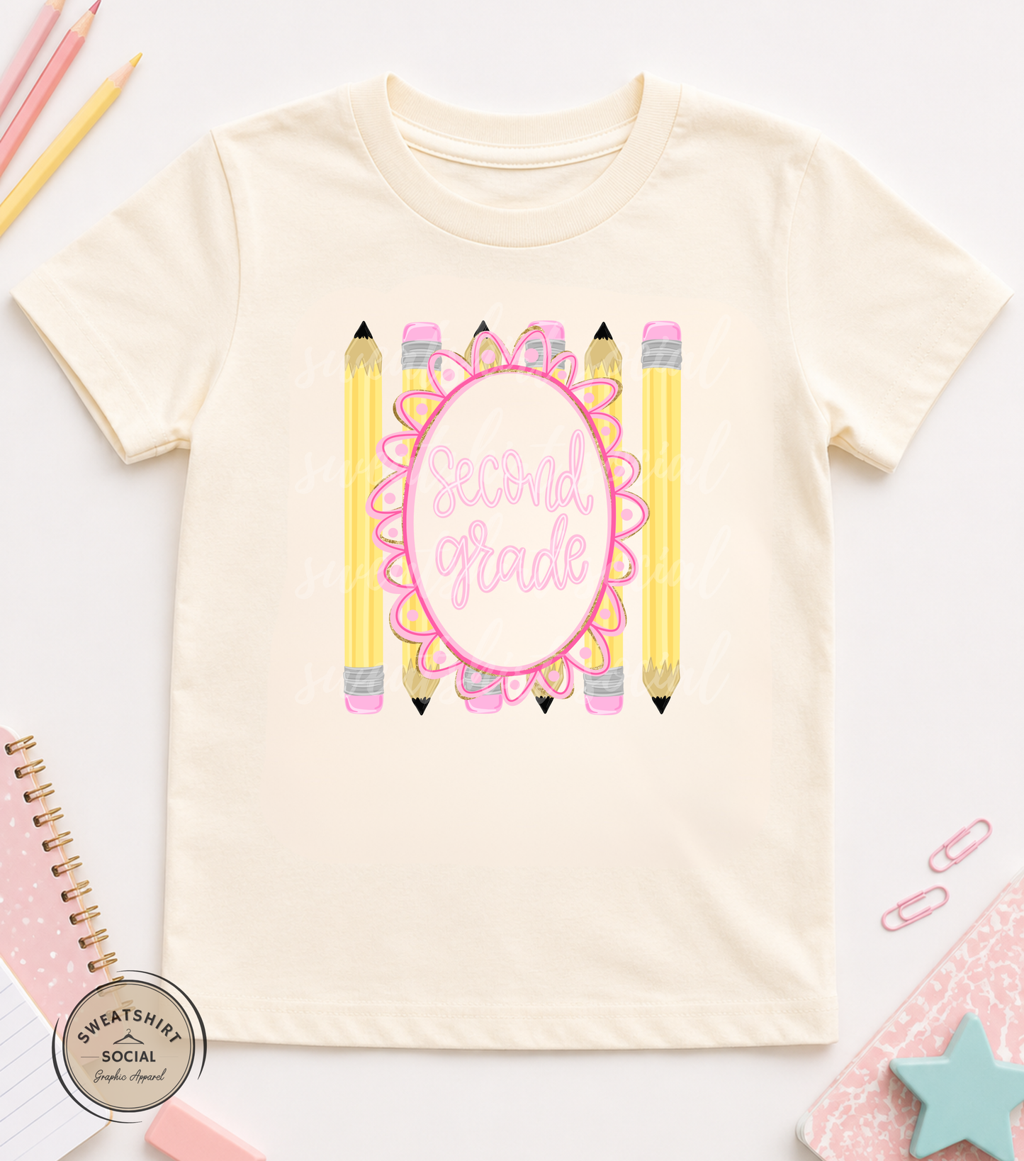 Pencil Grade Level Kids Shirt – Back to School Tee for Pre-K, Kindergarten, 1st–6th Grade