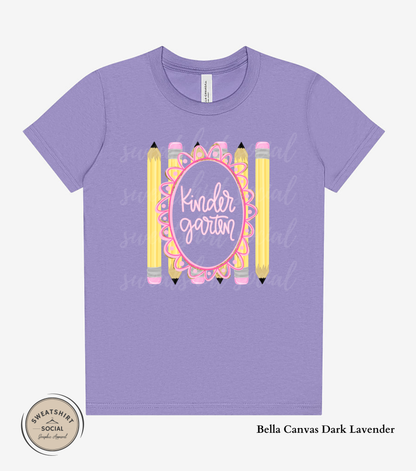 Pencil Grade Level Kids Shirt – Back to School Tee for Pre-K, Kindergarten, 1st–6th Grade