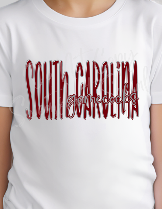 South Carolina Gamecocks Lettered Look Tee – Youth Sizes