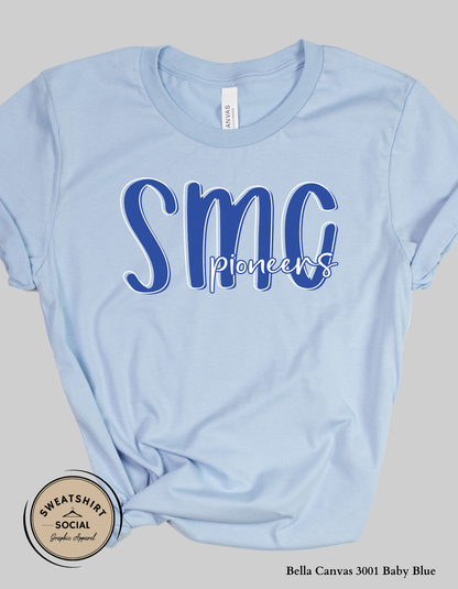 SMC Pioneers Lettered Look Shirt – Game Day Spirit Tee (Adult Sizes S–2XL)