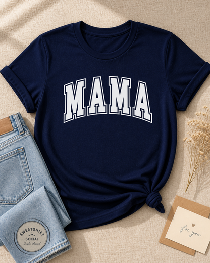 Mama & Mini Matching Shirts or Sweatshirts – Varsity Style Mommy and Me Outfit (Adult + Kids Sizes)