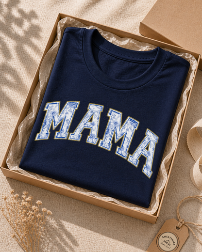 Mama & Mini Matching Shirts or Sweatshirts – Blue Toile Mommy and Me Outfits (Adult + Kids Sizes)