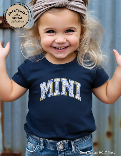 Mama & Mini Matching Shirts or Sweatshirts – Blue Toile Mommy and Me Outfits (Adult + Kids Sizes)