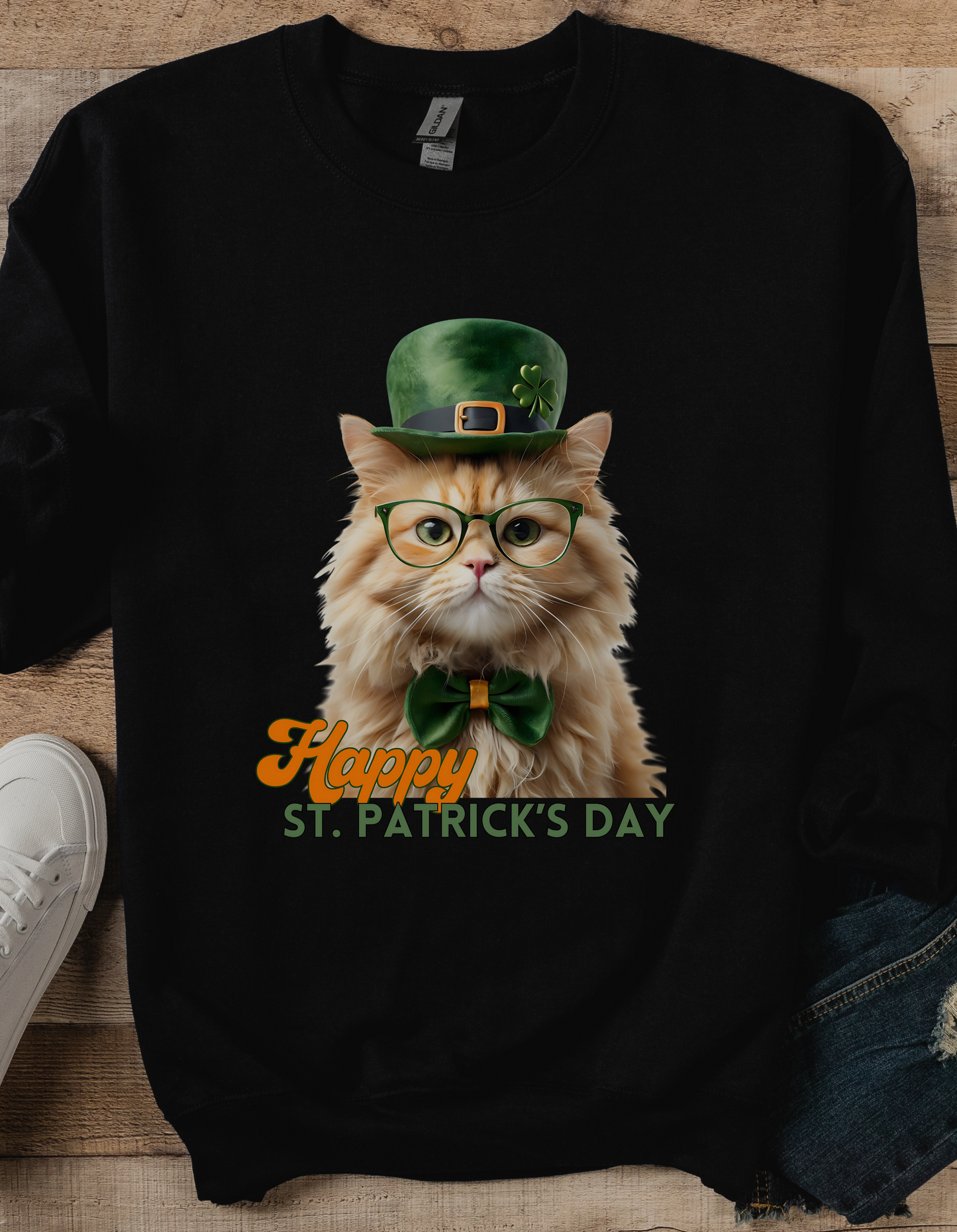 Lucky Cat St. Patrick’s Day Shirt & Sweatshirt – Funny Irish Outfit 🍀😻