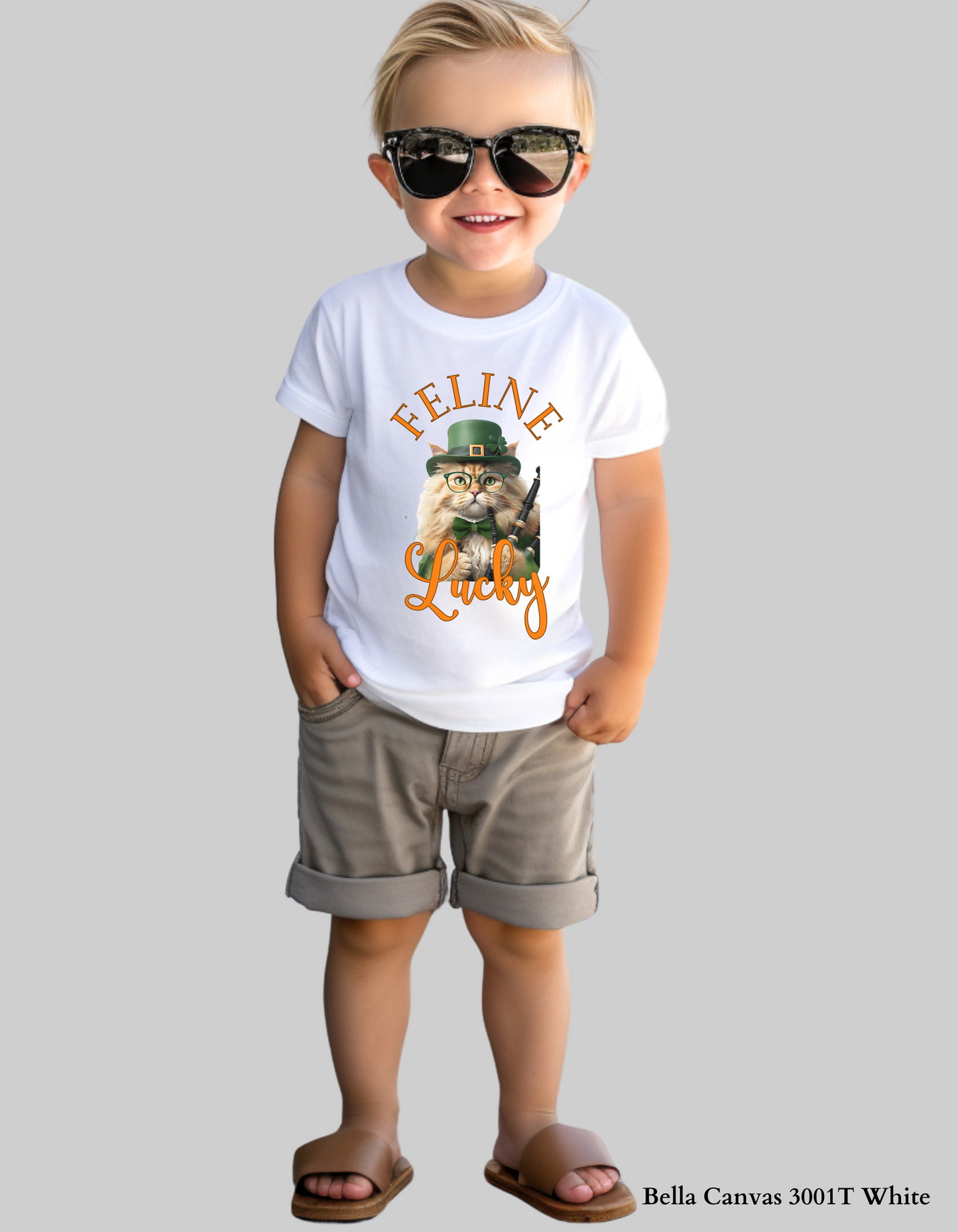 Feline Lucky Kids’ St. Patrick’s Day Shirt & Sweatshirt – Matching Family Option! 🍀🐱