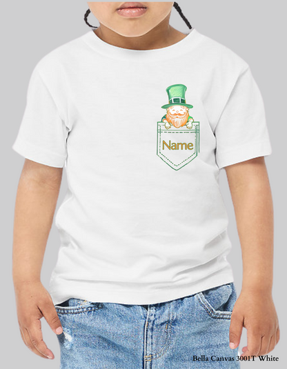 Personalized Kids’ St. Patrick’s Day Leprechaun Pocket Shirt & Sweatshirt ☘️