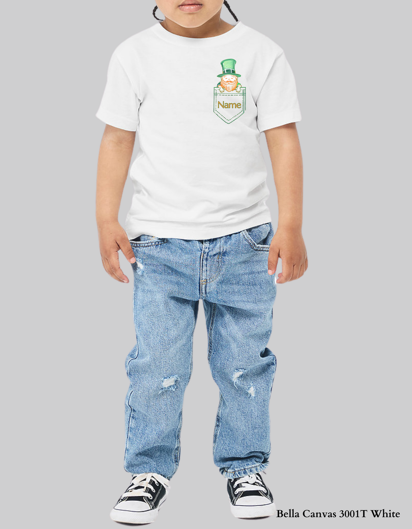 Personalized Kids’ St. Patrick’s Day Leprechaun Pocket Shirt & Sweatshirt ☘️
