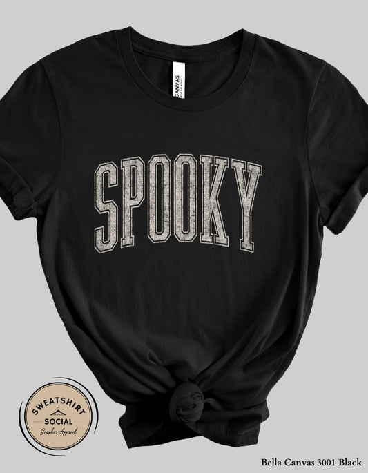 Spooky Lettered Look Tee or Sweatshirt – Vintage Halloween Style (White Version, Adult Sizes)