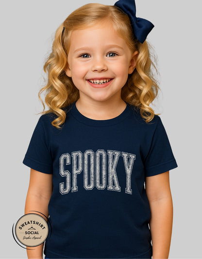 Spooky Lettered Look Tee – Vintage Halloween Style (White Version - Youth, Toddler & Infant Sizes)