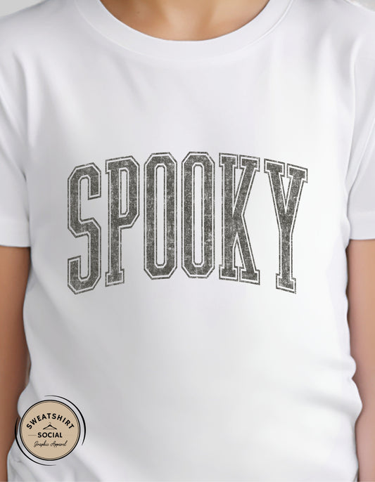 Spooky Lettered Look Tee – Vintage Halloween Style (Black Version - Infant, Toddler, Youth Sizes) (Copy)
