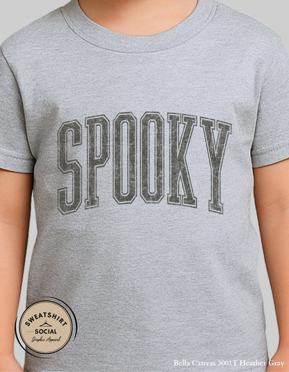 Spooky Lettered Look Tee – Vintage Halloween Style (Black Version - Infant, Toddler, Youth Sizes) (Copy)