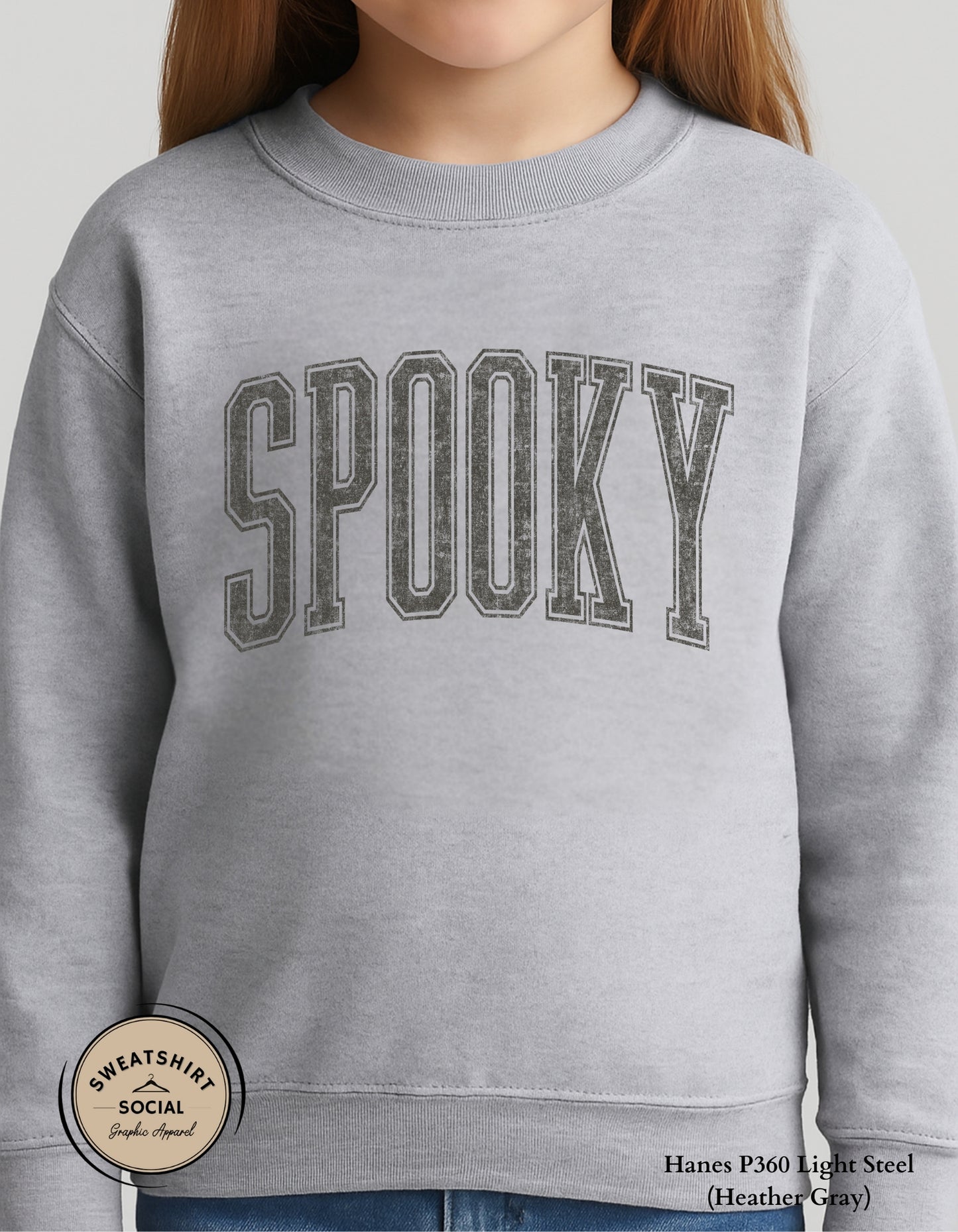 Spooky Lettered Look Tee – Vintage Halloween Style (Black Version - Infant, Toddler, Youth Sizes) (Copy)