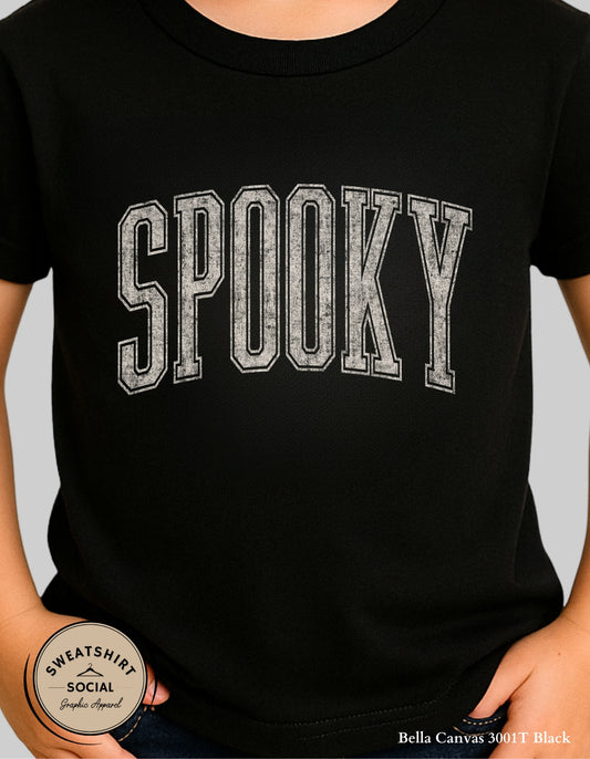 Spooky Lettered Look Tee – Vintage Halloween Style (White Version - Youth, Toddler & Infant Sizes)