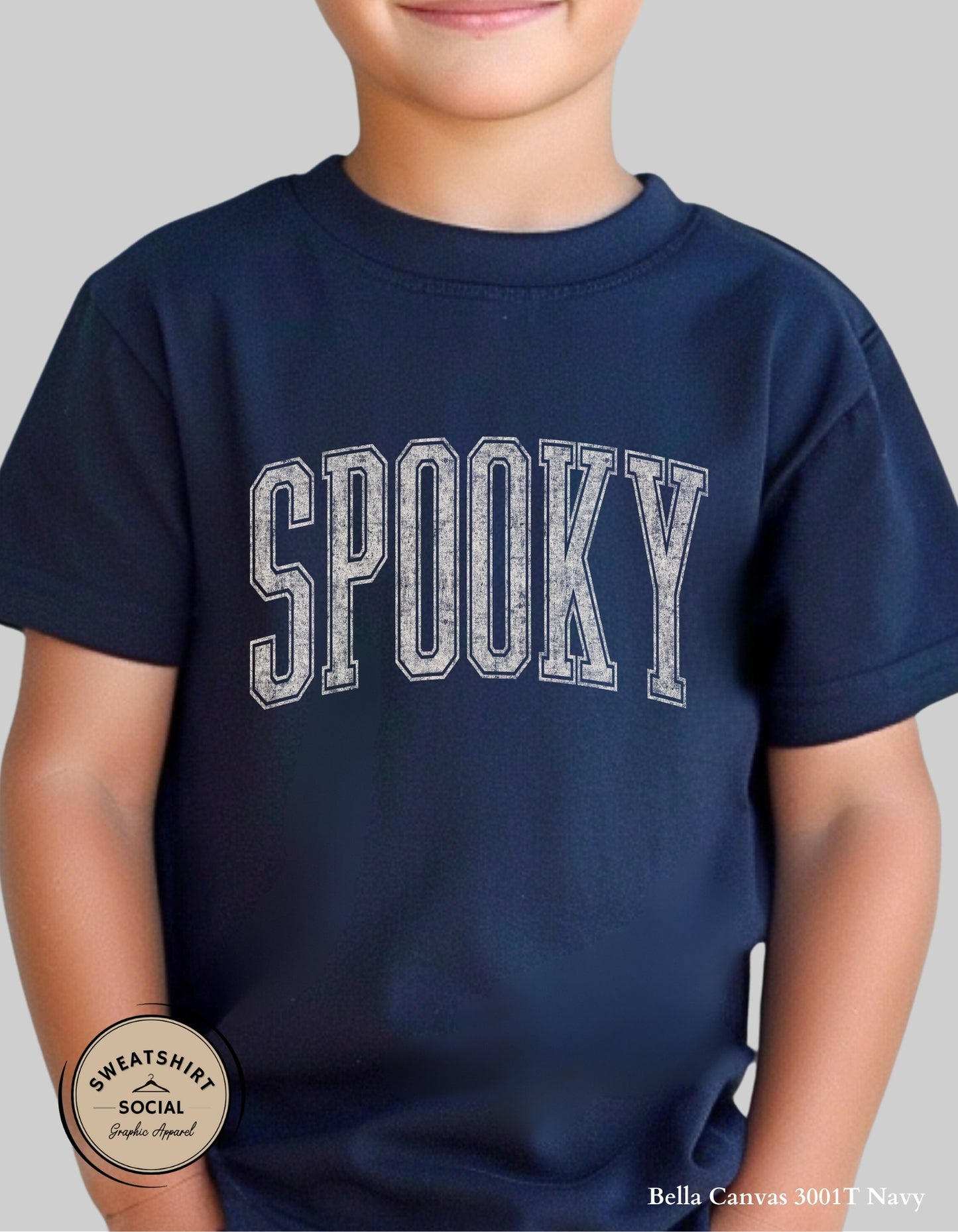 Spooky Lettered Look Tee – Vintage Halloween Style (White Version - Youth, Toddler & Infant Sizes)