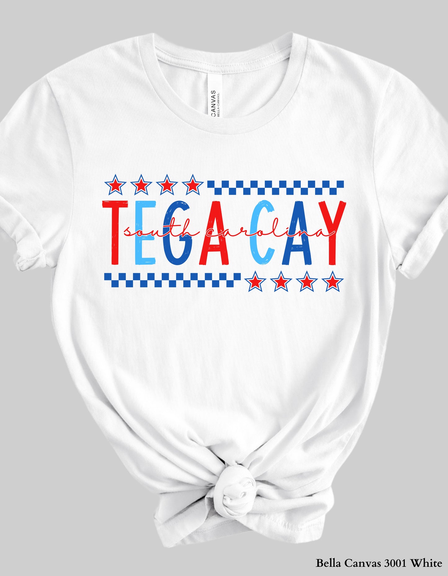 Tega Cay SC Fourth of July Shirt – Patriotic Red, White & Blue Hometown T-Shirt