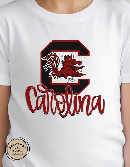 Kids South Carolina Script Shirt – University Spirit Tee or Sweatshirt (Infant, Toddler, Youth)