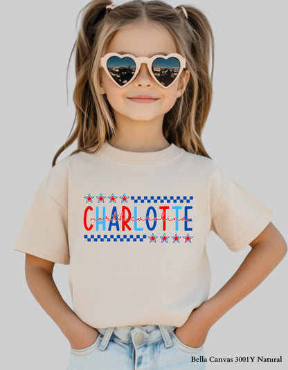 Kids’ Charlotte Fourth of July Shirt – Patriotic Hometown Tee (Infant, Toddler & Youth Sizes)