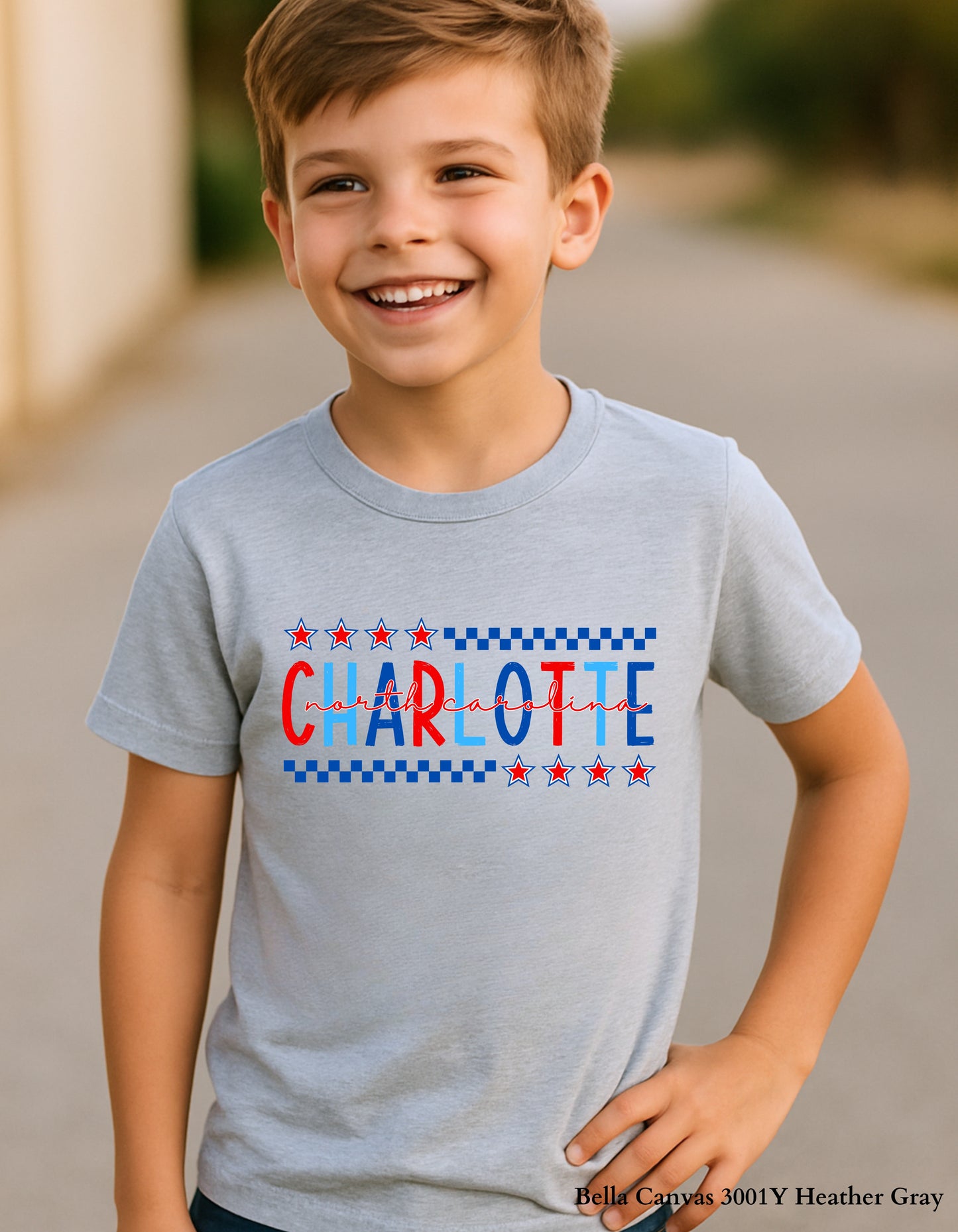 Kids’ Charlotte Fourth of July Shirt – Patriotic Hometown Tee (Infant, Toddler & Youth Sizes)