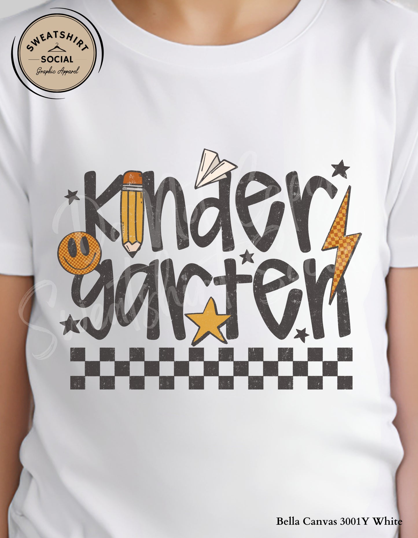 Checkerboard Grade Level Shirt – Retro Cool Back to School Tee (Toddler & Youth Sizes, Pre-K to 5th Grade)
