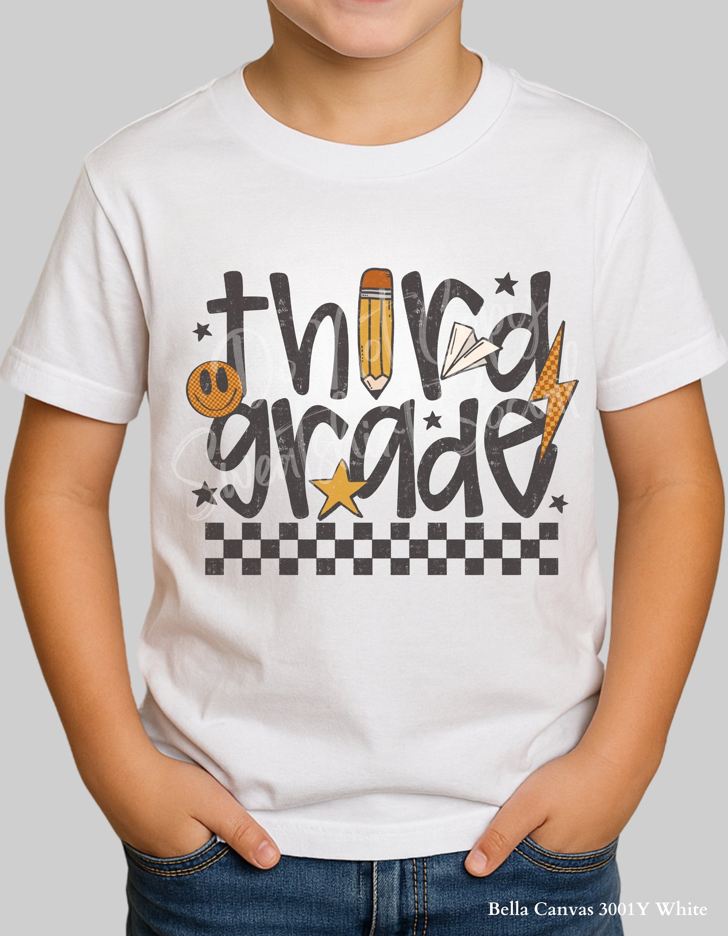 Checkerboard Grade Level Shirt – Retro Cool Back to School Tee (Toddler & Youth Sizes, Pre-K to 5th Grade)
