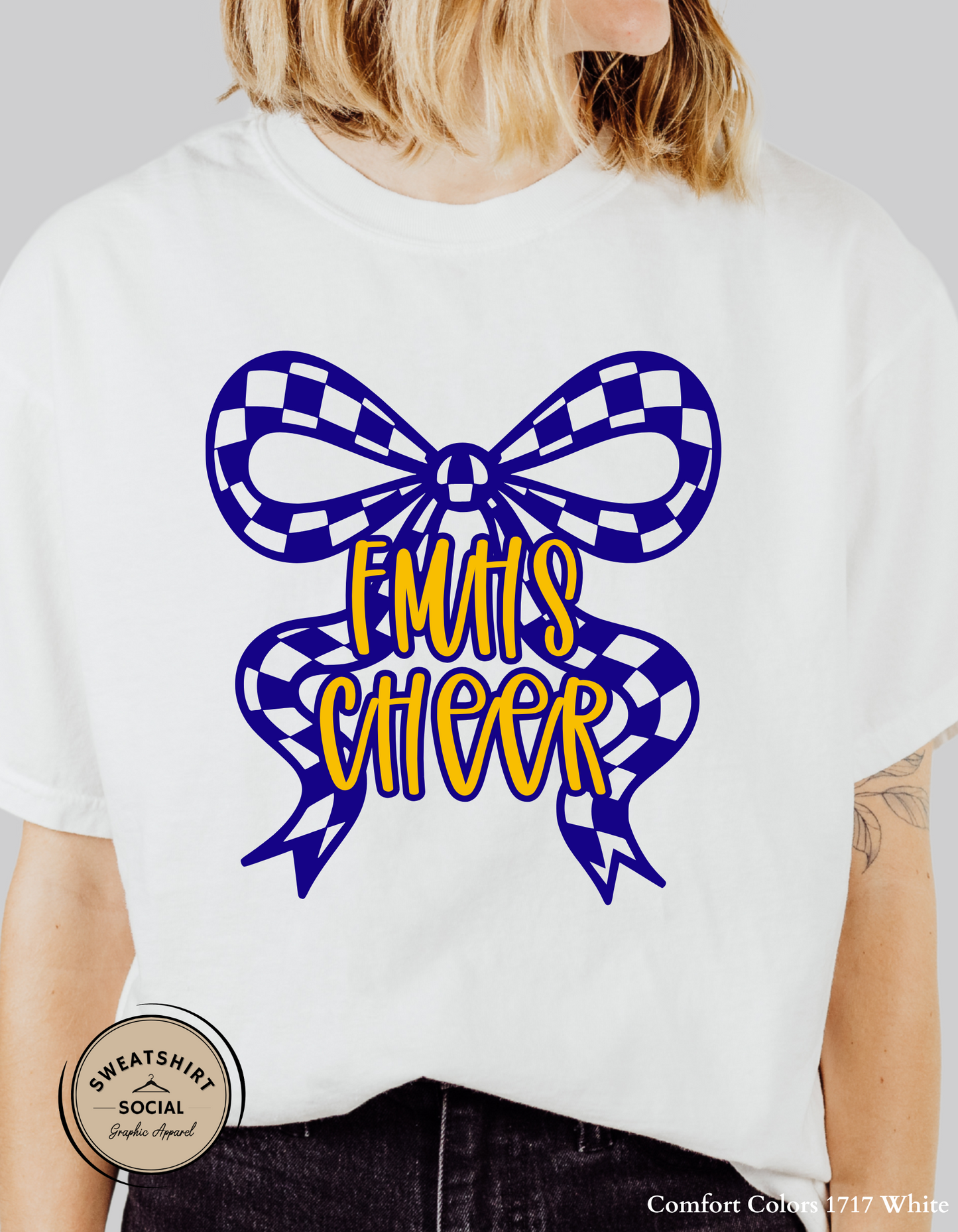 Custom Bow Shirt or Sweatshirt – Personalized Text & Colors (Adult Sizes)