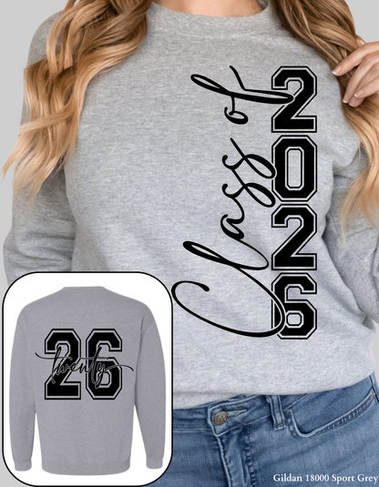 Class of 2026 Bold Script Senior Shirt – Graduation T-Shirt or Sweatshirt