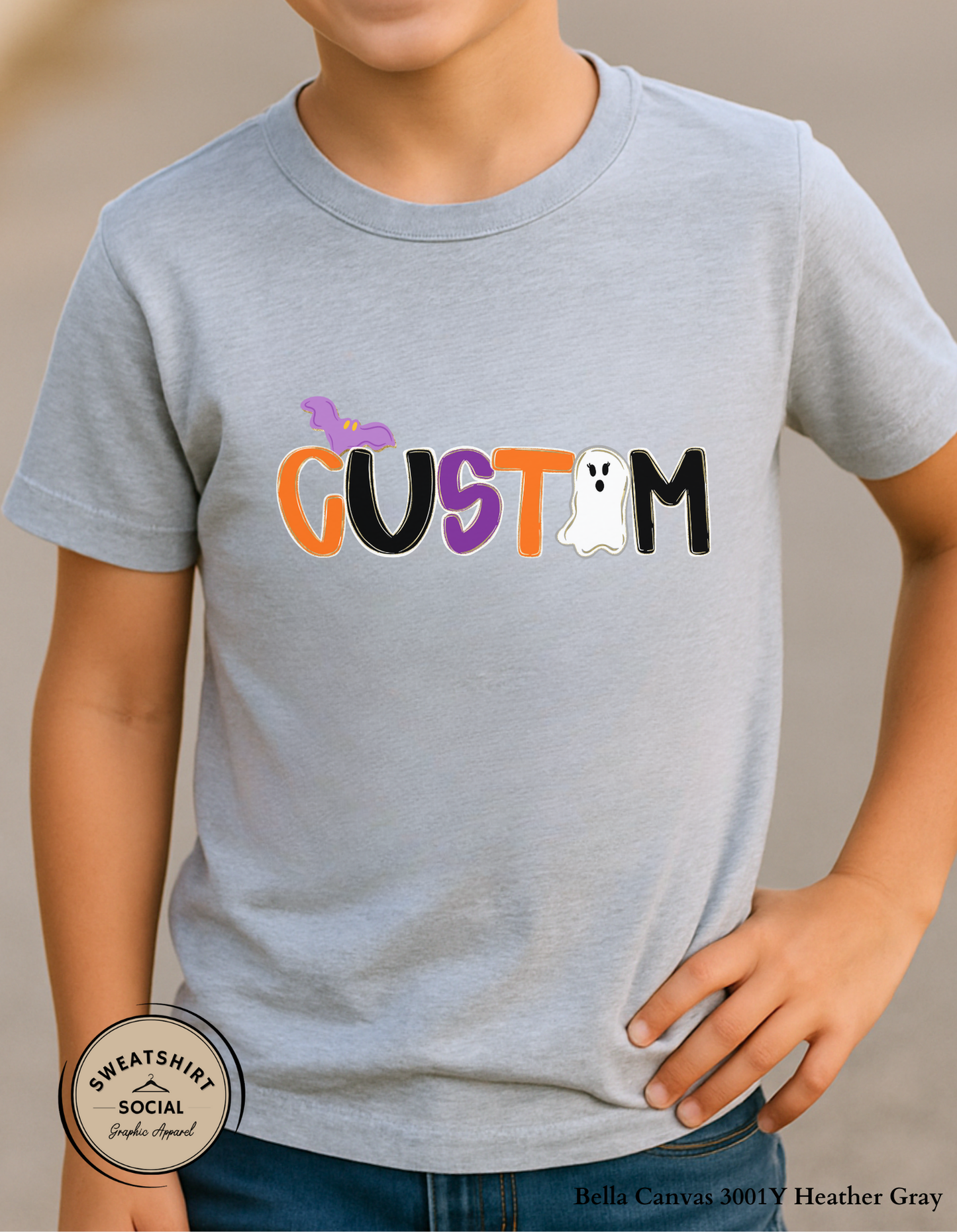 Kids Custom Halloween Alpha Shirt – Personalized Spooky Tee (Infant, Toddler, Youth)