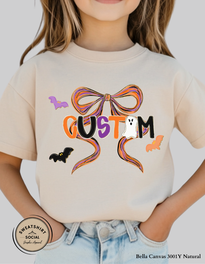 Kids Custom Halloween Alpha Shirt – Personalized Spooky Tee (Infant, Toddler, Youth)