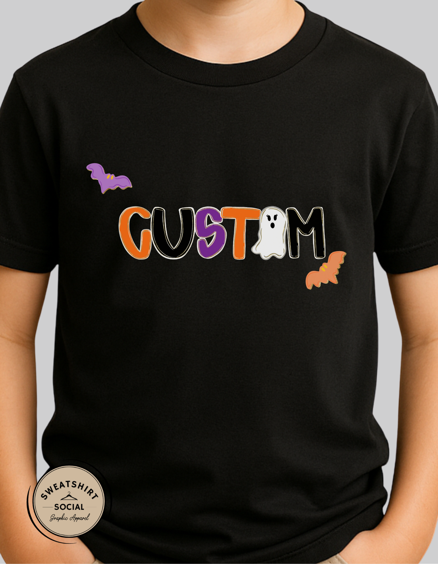 Kids Custom Halloween Alpha Shirt – Personalized Spooky Tee (Infant, Toddler, Youth)