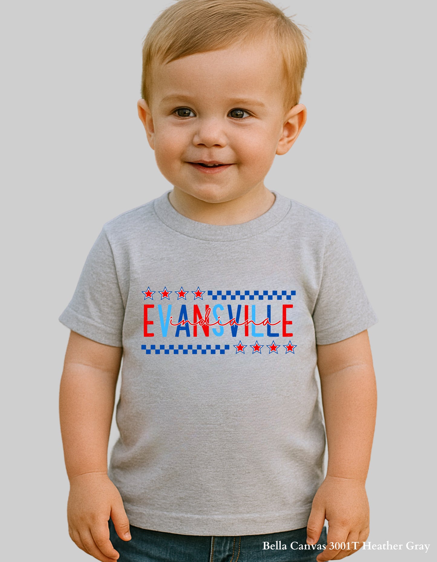 Kids’ Evansville Fourth of July Shirt – Patriotic Hometown Tee (Infant, Toddler & Youth Sizes)