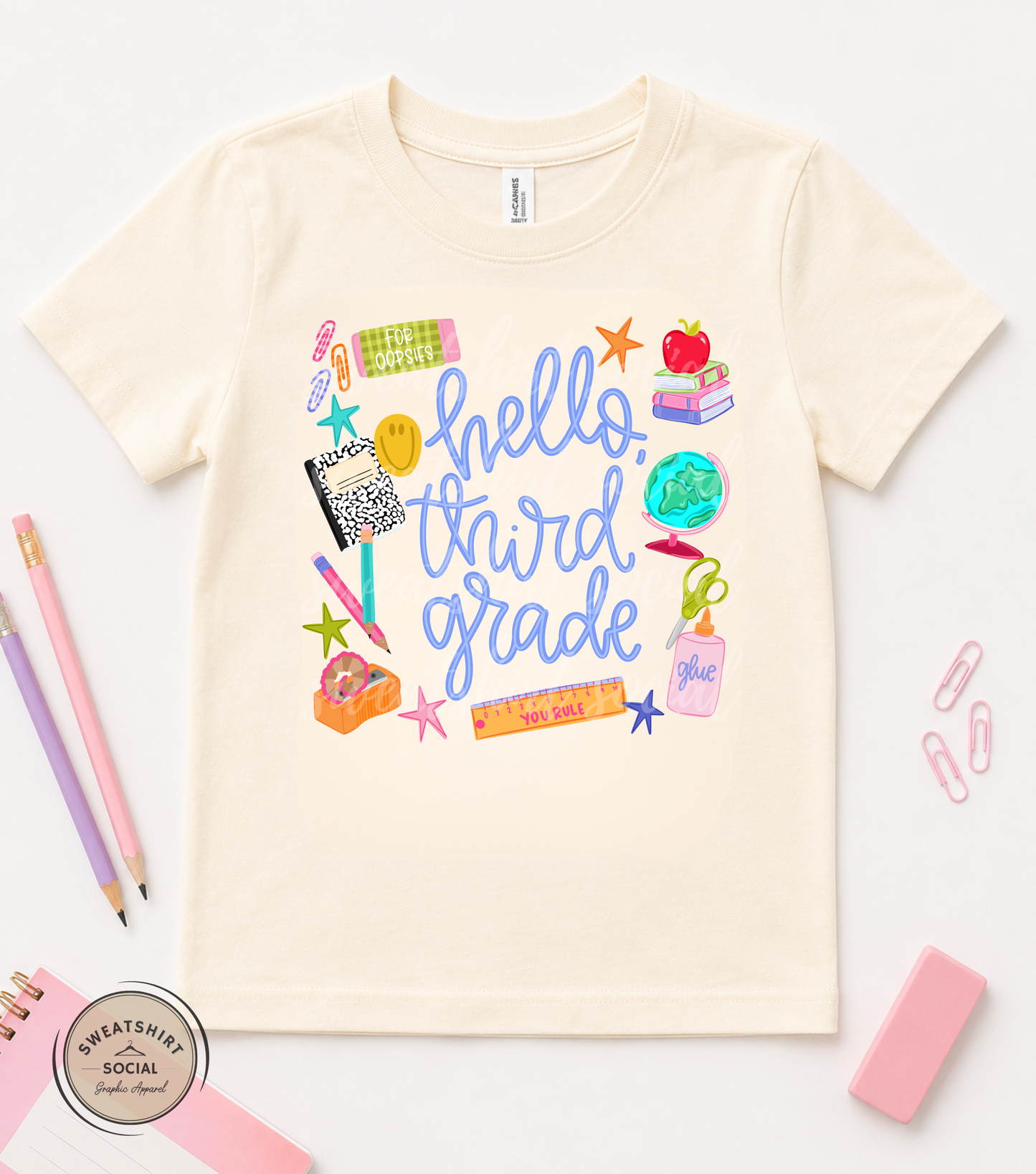 Hello Grade Level Kids Shirt – Colorful Back to School Tee for Pre-K, Kindergarten, 1st–5th Grade