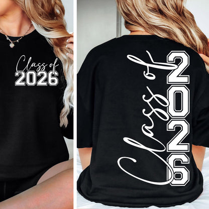 Class of 2026 Script & Varsity Senior Shirt – Graduation T-Shirt or Sweatshirt