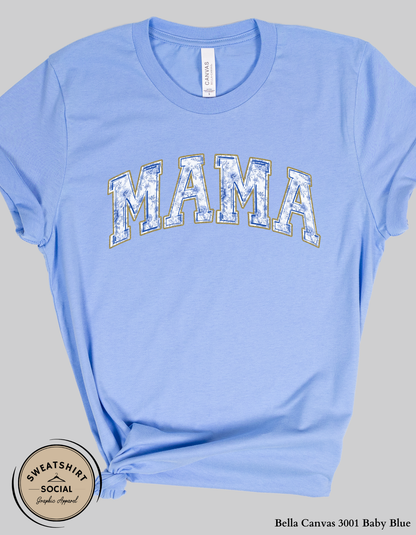 Mama & Mini Matching Shirts or Sweatshirts – Blue Toile Mommy and Me Outfits (Adult + Kids Sizes)