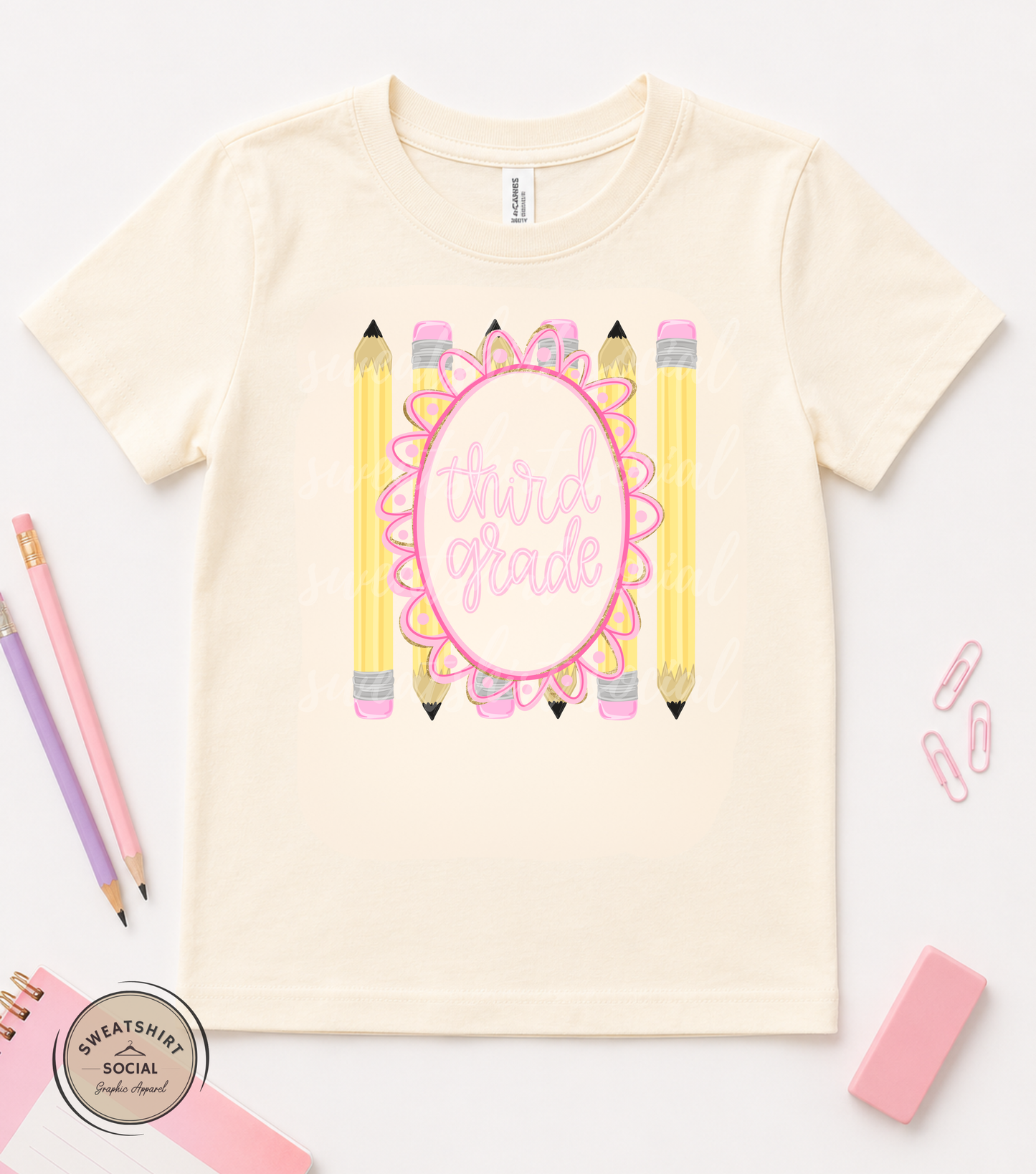 Pencil Grade Level Kids Shirt – Back to School Tee for Pre-K, Kindergarten, 1st–6th Grade